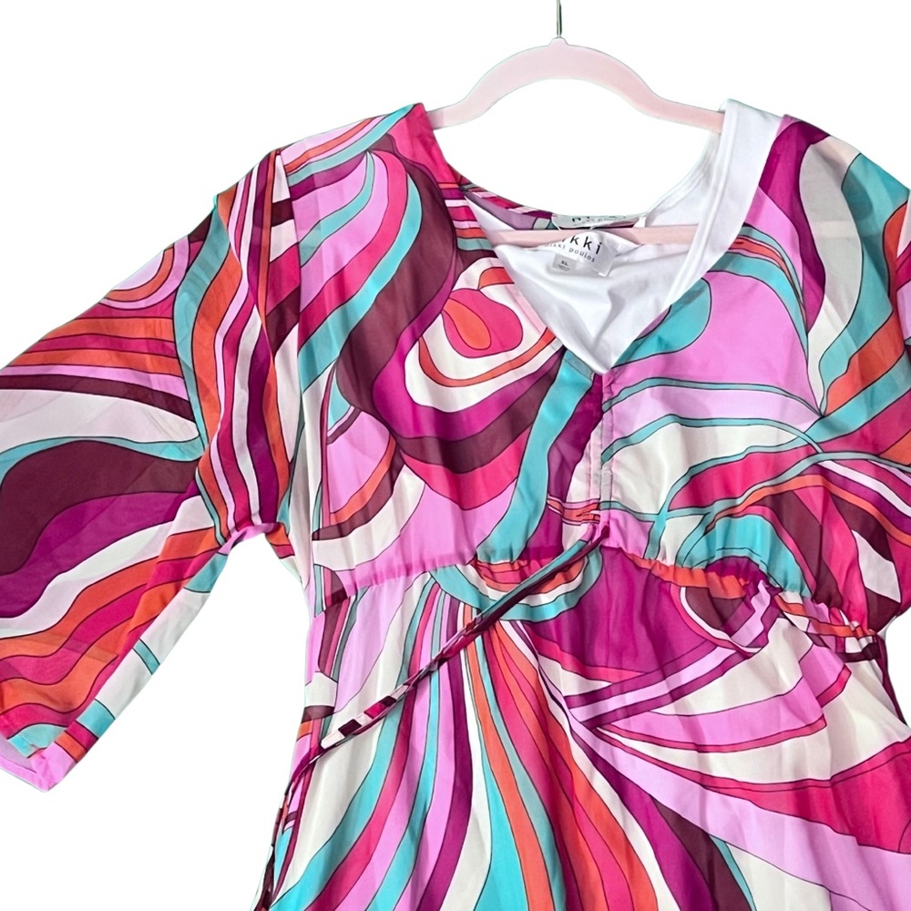 Psychedelic Fun Colorful Kaktus Swirl Dress